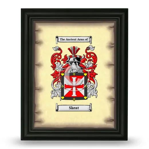 Skeat Coat of Arms Framed - Black