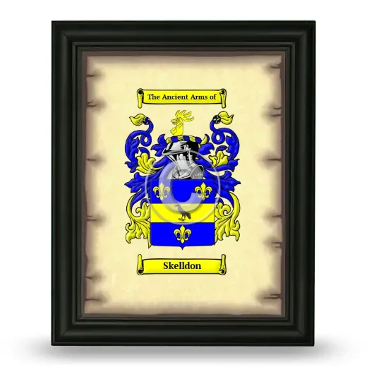 Skelldon Coat of Arms Framed - Black