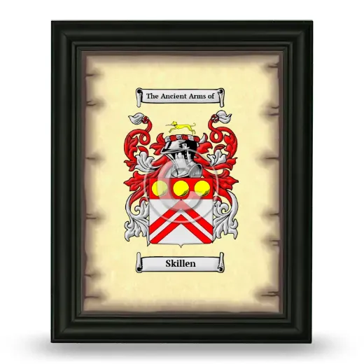 Skillen Coat of Arms Framed - Black