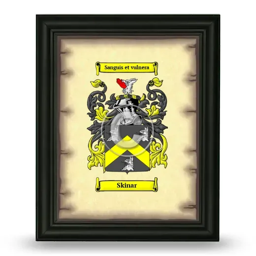 Skinar Coat of Arms Framed - Black