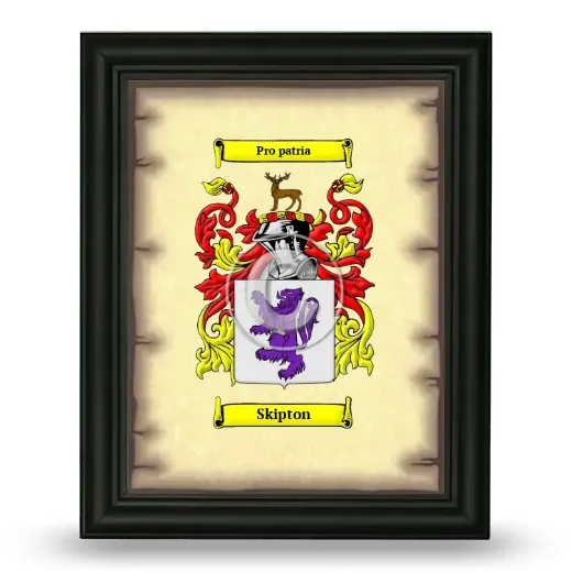 Skipton Coat of Arms Framed - Black
