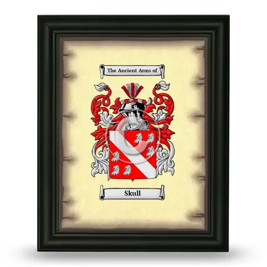 Skull Coat of Arms Framed - Black