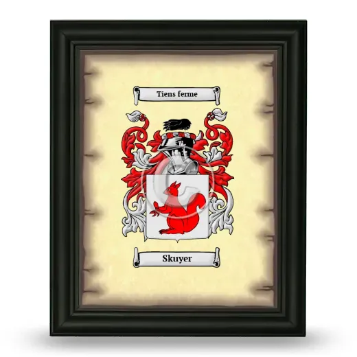 Skuyer Coat of Arms Framed - Black