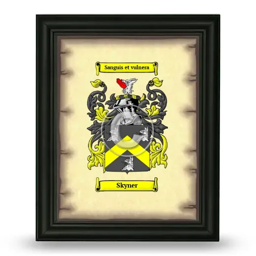 Skyner Coat of Arms Framed - Black