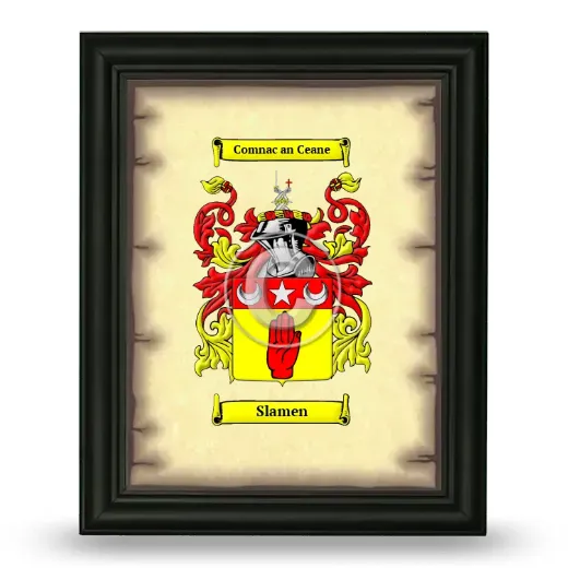 Slamen Coat of Arms Framed - Black