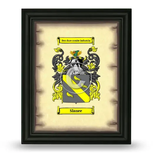 Slanee Coat of Arms Framed - Black