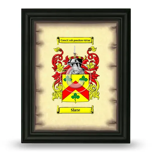 Slate Coat of Arms Framed - Black