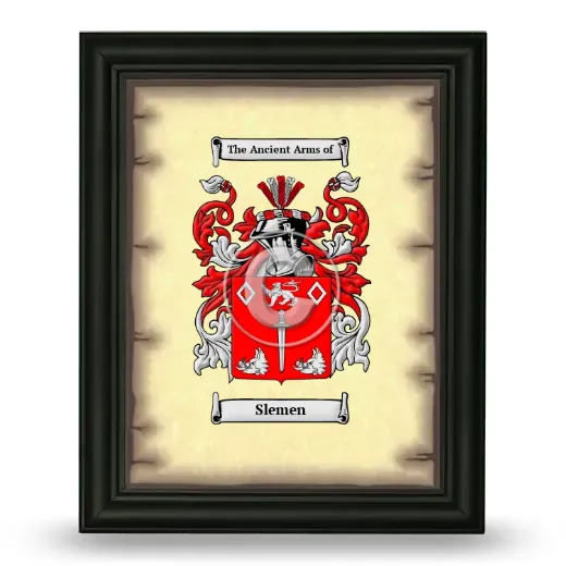 Slemen Coat of Arms Framed - Black