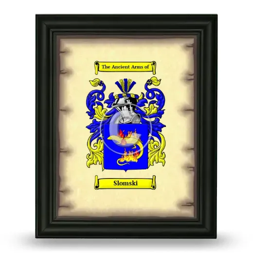 Slomski Coat of Arms Framed - Black