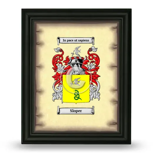 Sloper Coat of Arms Framed - Black
