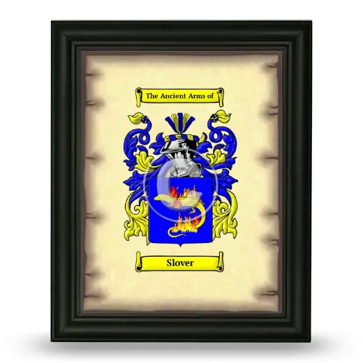 Slover Coat of Arms Framed - Black