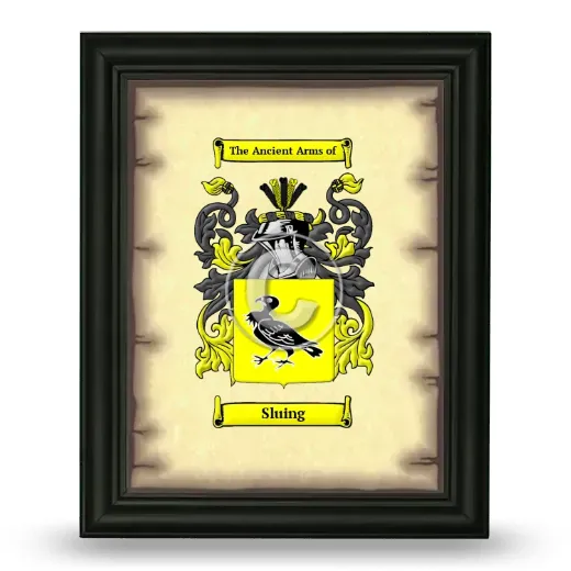 Sluing Coat of Arms Framed - Black