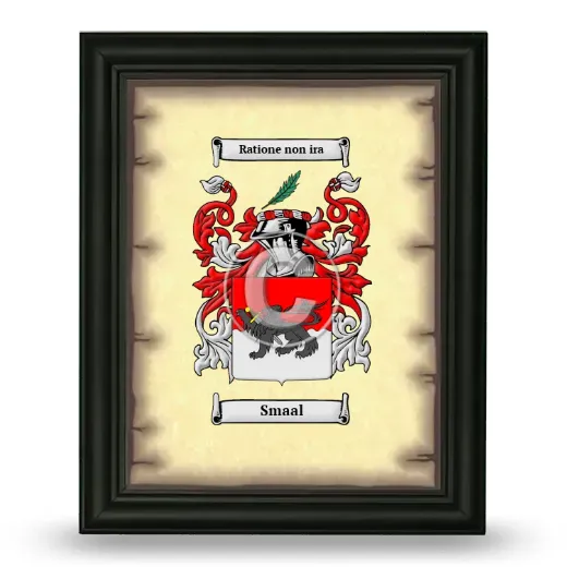 Smaal Coat of Arms Framed - Black