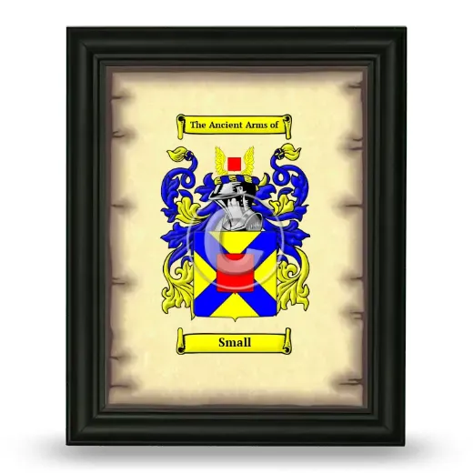 Small Coat of Arms Framed - Black