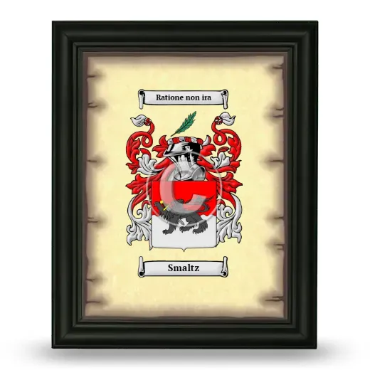 Smaltz Coat of Arms Framed - Black