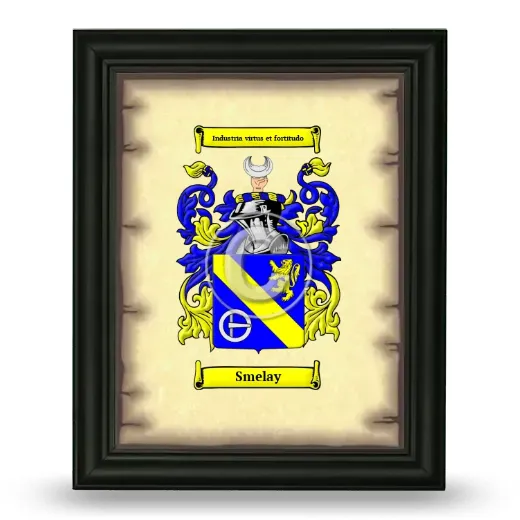 Smelay Coat of Arms Framed - Black