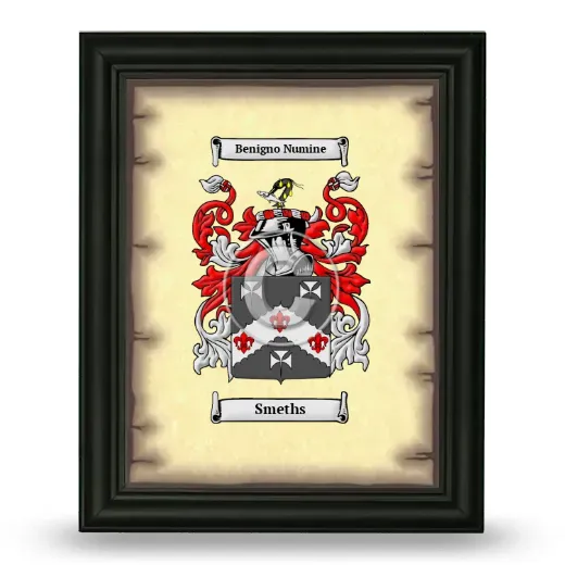 Smeths Coat of Arms Framed - Black