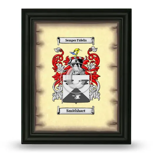 Smithhart Coat of Arms Framed - Black