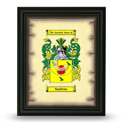Smitton Coat of Arms Framed - Black