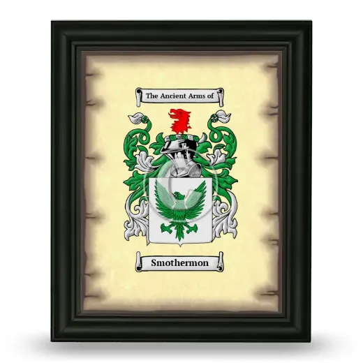 Smothermon Coat of Arms Framed - Black