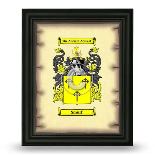Smurf Coat of Arms Framed - Black
