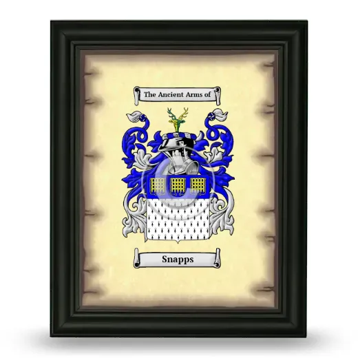 Snapps Coat of Arms Framed - Black