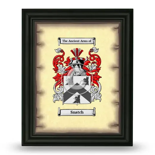 Snatch Coat of Arms Framed - Black