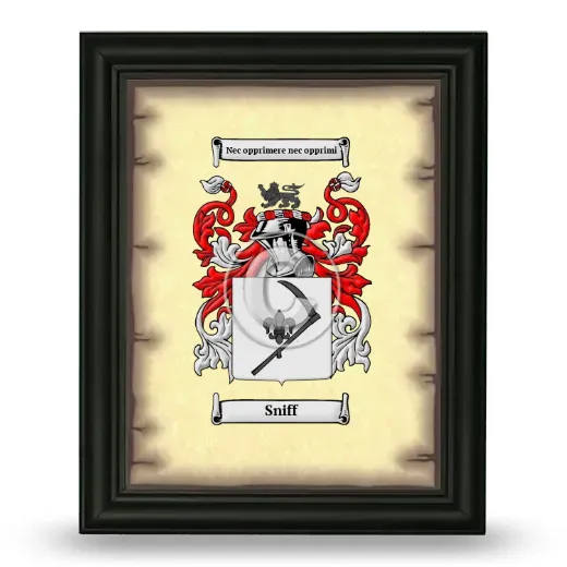 Sniff Coat of Arms Framed - Black