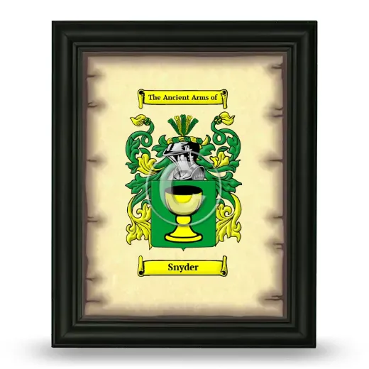 Snyder Coat of Arms Framed - Black