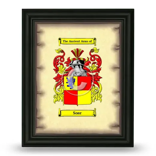 Soar Coat of Arms Framed - Black