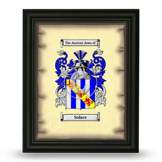 Solace Coat of Arms Framed - Black