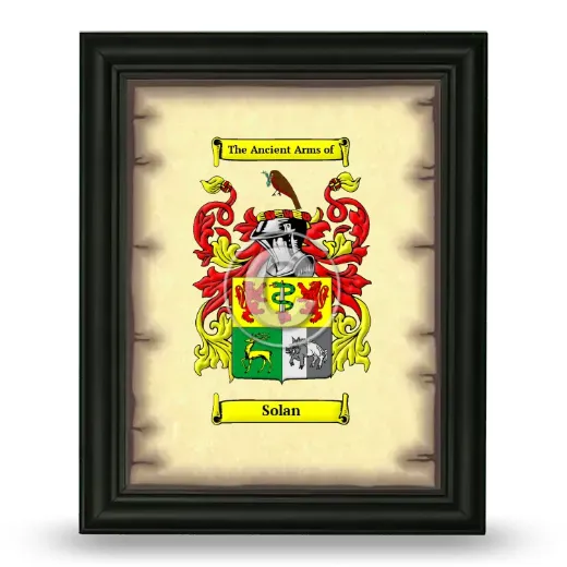 Solan Coat of Arms Framed - Black