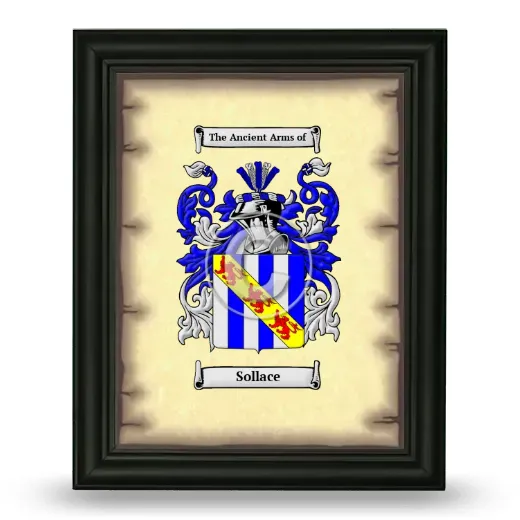 Sollace Coat of Arms Framed - Black