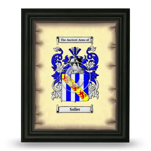 Soller Coat of Arms Framed - Black