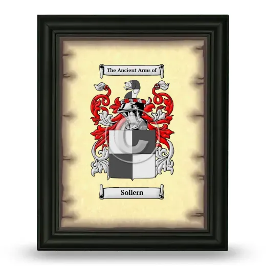 Sollern Coat of Arms Framed - Black