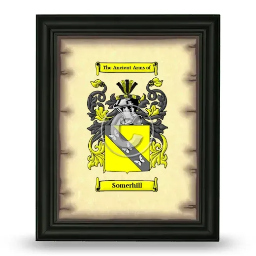 Somerhill Coat of Arms Framed - Black