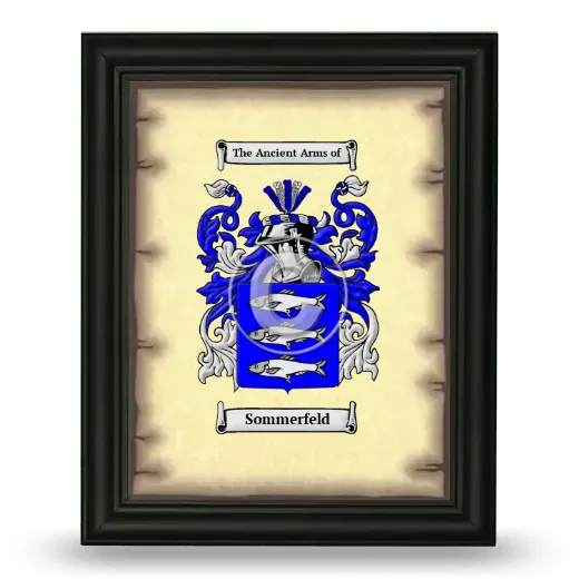 Sommerfeld Coat of Arms Framed - Black