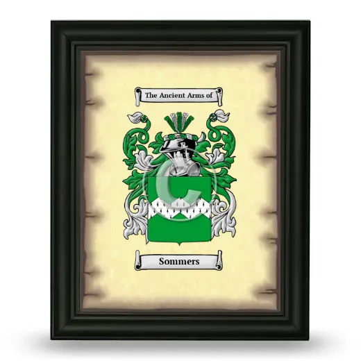 Sommers Coat of Arms Framed - Black