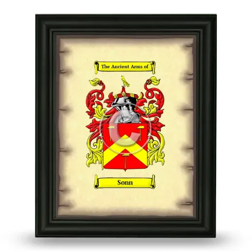 Sonn Coat of Arms Framed - Black