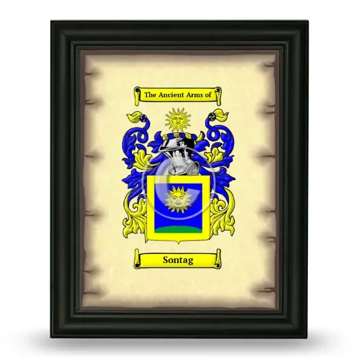 Sontag Coat of Arms Framed - Black