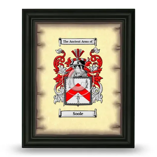 Soole Coat of Arms Framed - Black