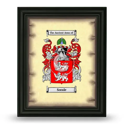 Sorale Coat of Arms Framed - Black