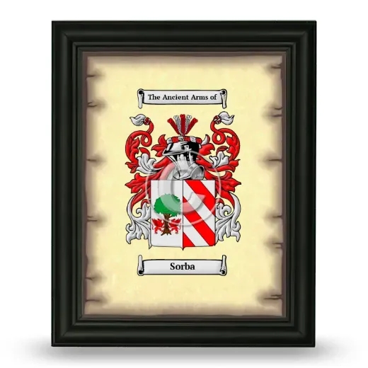 Sorba Coat of Arms Framed - Black