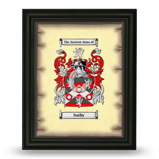 Sorby Coat of Arms Framed - Black
