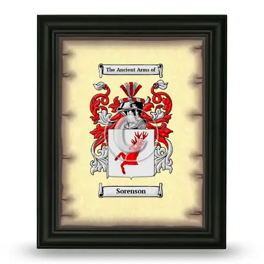 Sorenson Coat of Arms Framed - Black
