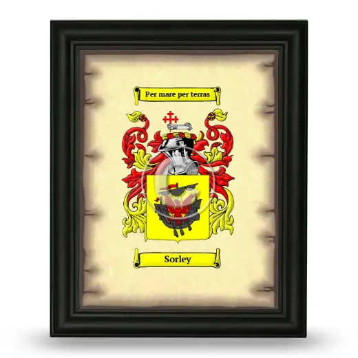Sorley Coat of Arms Framed - Black
