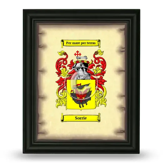 Sorrie Coat of Arms Framed - Black