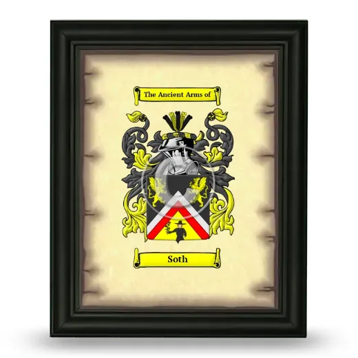Soth Coat of Arms Framed - Black