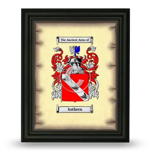 Sothern Coat of Arms Framed - Black