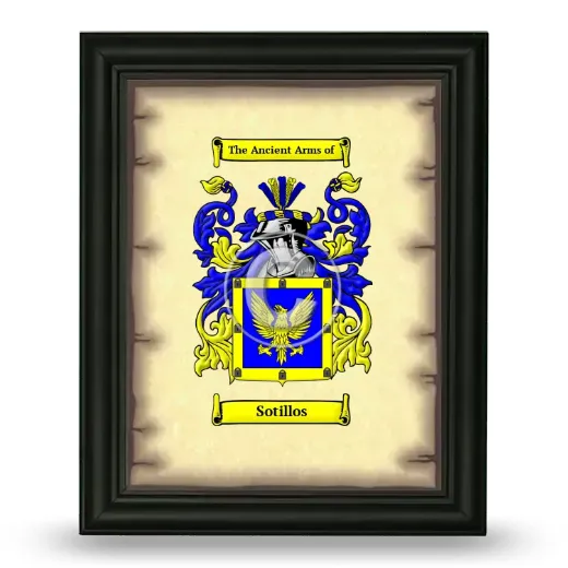 Sotillos Coat of Arms Framed - Black